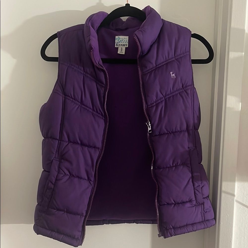 Old Navy Kids Purple Puffer Vest XL14